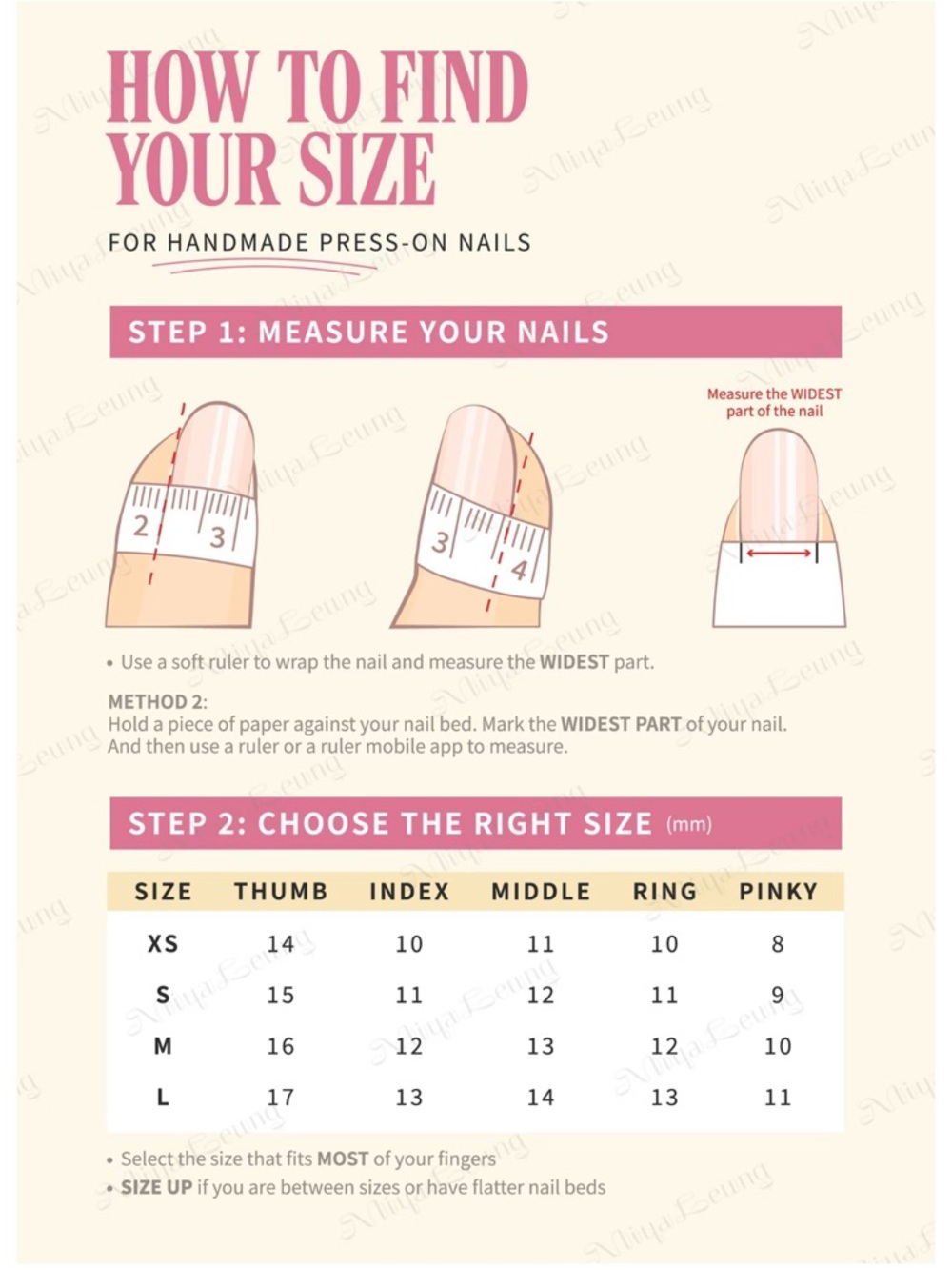 Pink Pearl & Rhinestone Press-On Nails - Picture 3 of 3